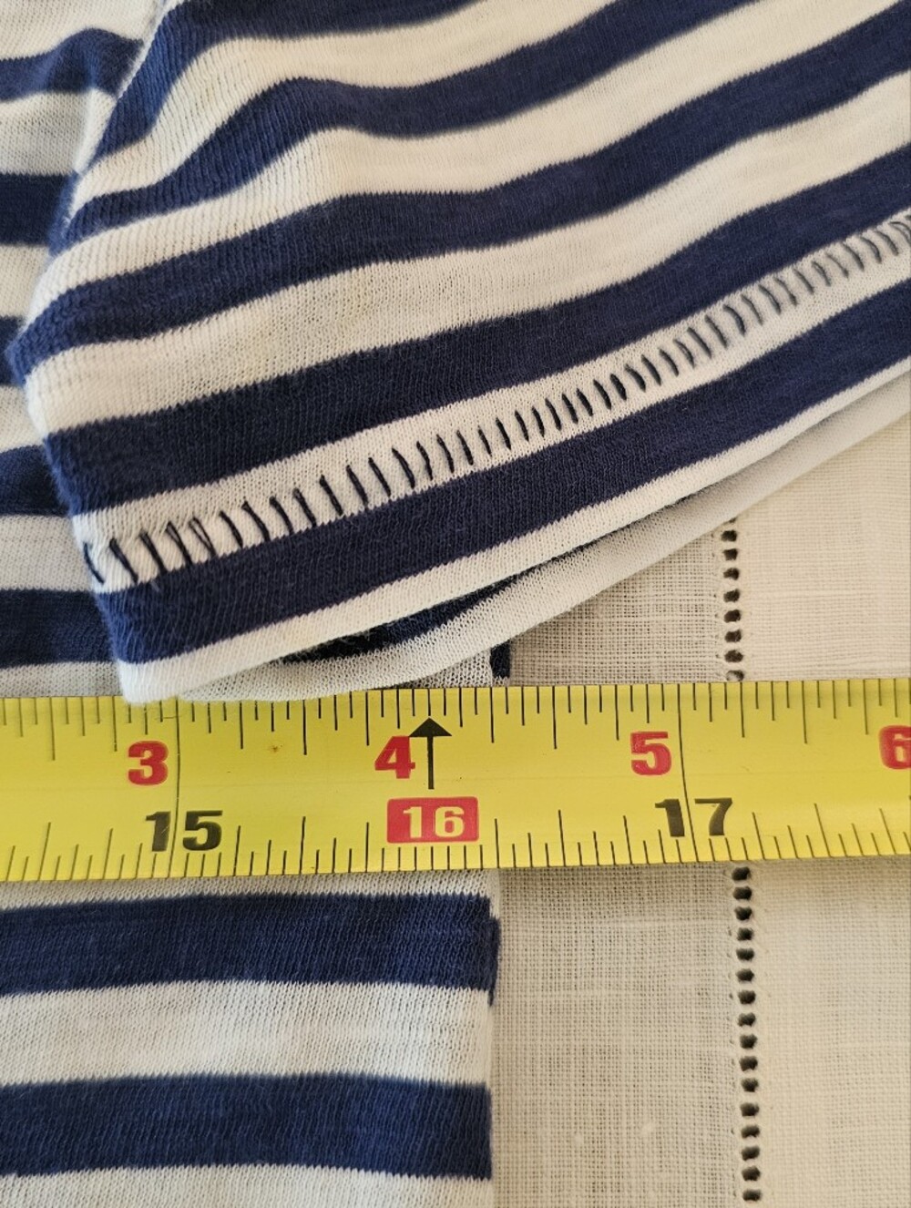 J. Crew New Vintage Cotton Striped Crewneck T-Shirt Navy White XS - Picture 3 of 7